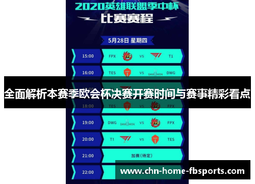 全面解析本赛季欧会杯决赛开赛时间与赛事精彩看点